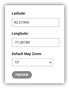 Latitude/Longitude Settings